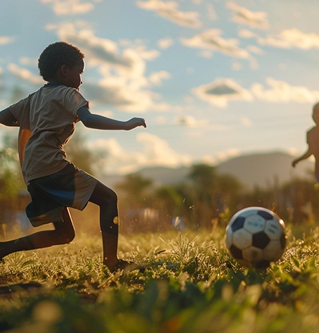 Children participating in sports activities